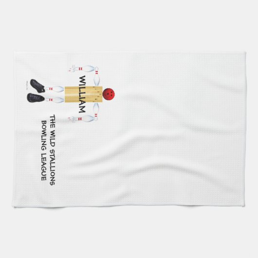 Custom Bowling League Theedoek (Horizontaal)