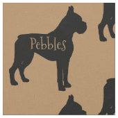 Custom Boxer Dog Fabric Stof (Close Up)
