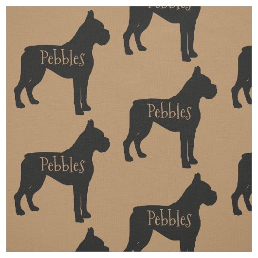 Custom Boxer Dog Fabric Stof (Swatch)