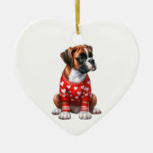 Custom Boxer Dog Fun Valentijn Keramisch Ornament (Voorkant)