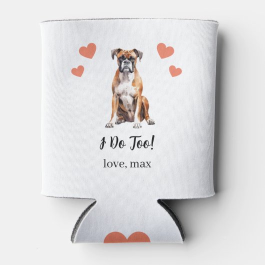 Custom Boxer Pet Wedding Koelbox Blikjeskoeler (Voorkant)