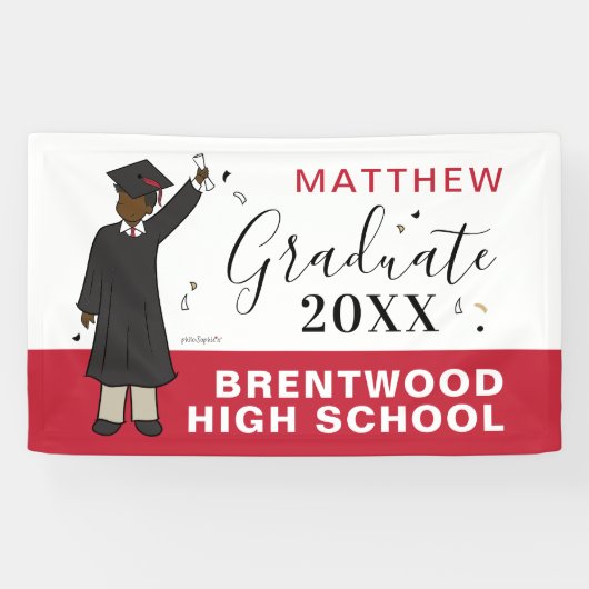 Custom Boy Avatar | Banner voor Afstuderen op de m (Horizontaal)