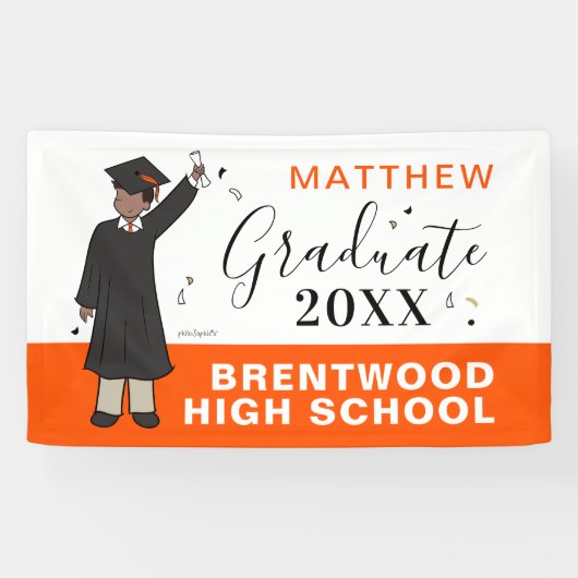 Custom Boy Avatar | Banner voor Afstuderen op de m (Horizontaal)