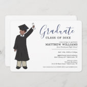 Custom Boy Avatar | Middelbaar Afstuderen Kaart (Voorkant / Achterkant)