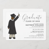 Custom Boy Avatar | Middelbaar Afstuderen Kaart (Voorkant / Achterkant)