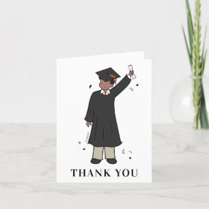 Custom Boy Avatar   Middelbare school Afstuderen B Bedankkaart