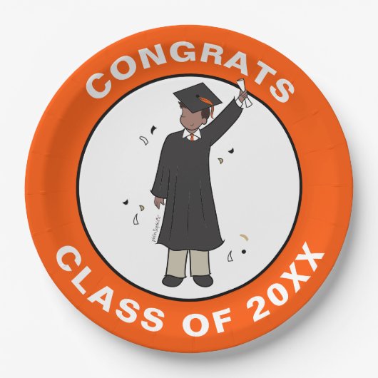 Custom Boy Avatar | Partij voor de middelbare scho Papieren Bordje (Voorkant)