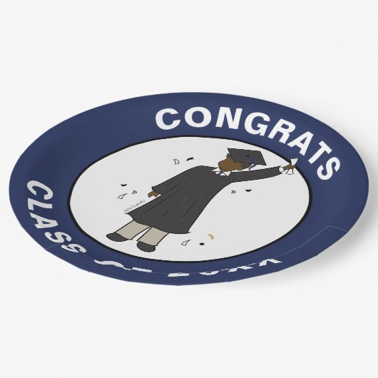 Custom Boy Avatar | Partij voor de middelbare scho Papieren Bordje (Gekanteld)