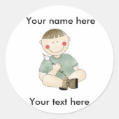 CUSTOM BOY CAMPING STICKER (Voorkant)