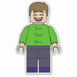 Custom Boy Minifig Sticker