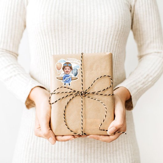 Custom Boy Verjaardag Sticker Party Favor label Pi