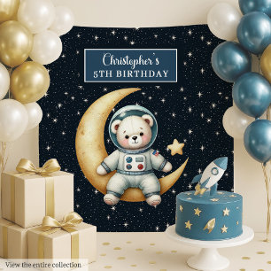 Custom Boy Verjaardag Tapestry met Teddy Bear Wandkleed