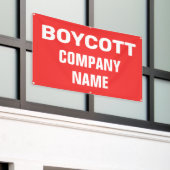 custom boycott banner (Buitenkant Gebouw)