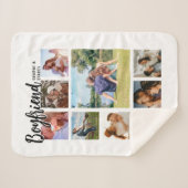 Custom Boyfriend Photo Collage Sherpa Deken (Voorkant (horizontaal))