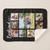 Custom Boyfriend Photo Collage Sherpa Deken (Voorkant (horizontaal))