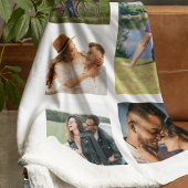 Custom Boyfriend Photo Collage Sherpa Deken