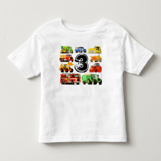 Custom Boy's Construction Trucks 3e verjaardag Kinder Shirts
