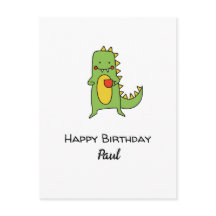 Custom Boys Dinosaurus Happy Birthday Party