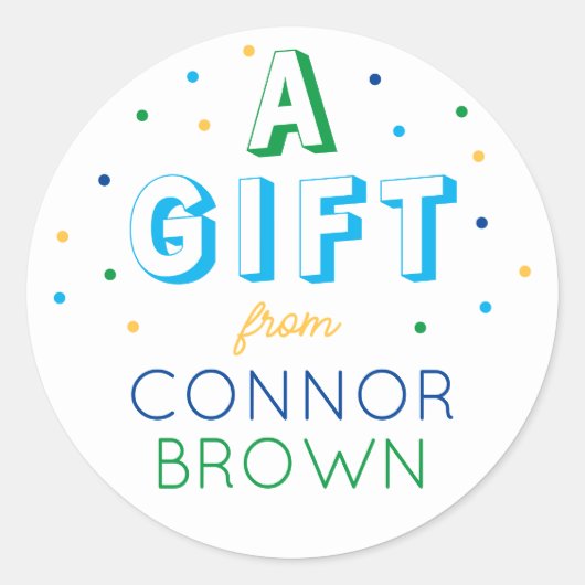 Custom Boys Preppy Verjaardag Stickers (Voorkant)