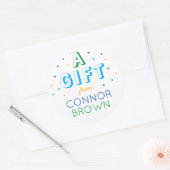 Custom Boys Preppy Verjaardag Stickers (Envelop)