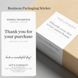 Custom Brand Bedrijfsnaam Minimal Jewelry Business Etiket