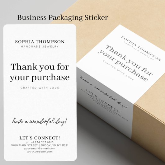 Custom Brand Bedrijfsnaam Minimal Jewelry Business Etiket