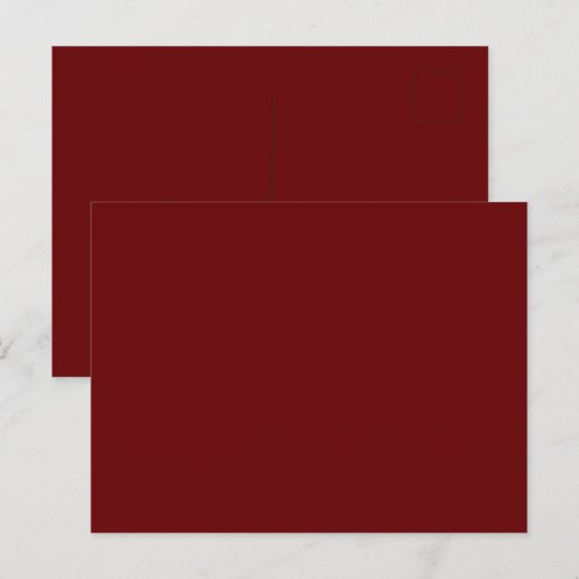 Custom Brand Donkerrood Afbeelding-Perfect Standaa Briefkaart (Voorkant / Achterkant)