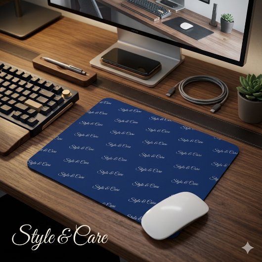Custom Brand Pattern Navy Mouse Pad Office Accesso Muismat