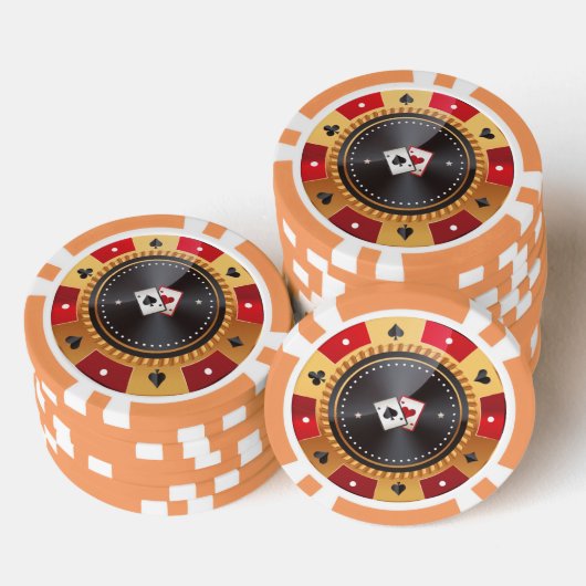 Custom Branded 3D Kleurrijke Casino met Ace zingen Poker Chips (Opstapeling)