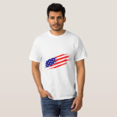 Custom Branded Amerikaanse vlag T-shirt (Voorkant volledig)