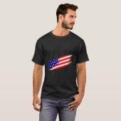 Custom Branded Amerikaanse vlag T-shirt (Voorkant volledig)