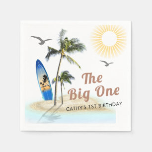 Custom Branded Beach Zomer 1e Verjaardag Servet