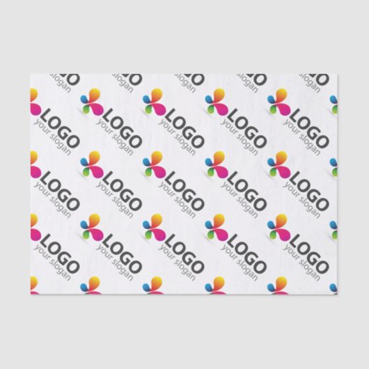 Custom branded betegelde logo bericht tissuepapier (Voorkant)