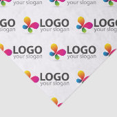 Custom branded betegelde logo bericht tissuepapier (Detail)