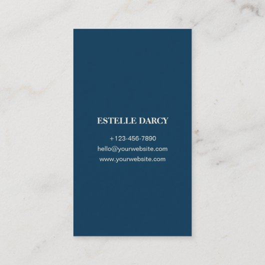 Custom Branded Blue Eenvoudig Visitekaartje (Achterkant)