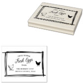 Custom Branded Boerderij Verse Eieren | Eikarton Rubberstempel (Gestempeld)