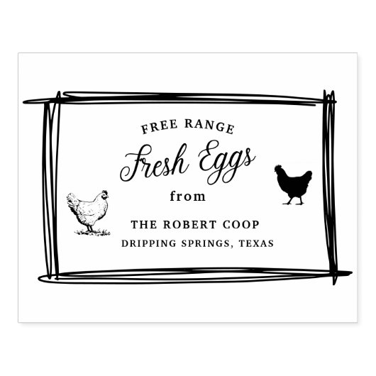 Custom Branded Boerderij Verse Eieren | Eikarton Rubberstempel (Afrduk)