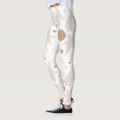 Custom Branded Bruin Wit Kerst Leggings (Links)