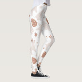 Custom Branded Bruin Wit Kerst Leggings (Rechts)
