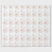 Custom Branded Bruin Wit Kerstmis Cadeaupapier (Vlak)