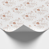 Custom Branded Bruin Wit Kerstmis Cadeaupapier (Hoek)