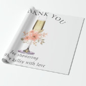 Custom Branded Bubbly en Brunch Vrijgezellenfeest Cadeaupapier (Uitgerold)