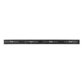 Custom Branded Business Company Logo Black Satijnen Lint (Voorkant)