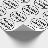 Custom Branded Business Company Logo Pattern Cadeaupapier (Hoek)