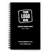 Custom Branded Business Logo Promotional Black Notitieboek