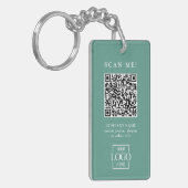 Custom Branded Business Logo QR Code Modern Sleutelhanger (Voorkant Links)