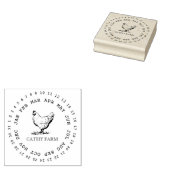 Custom Branded Chicken Boerderij | Ei Kartonnen St Rubberstempel (Gestempeld)