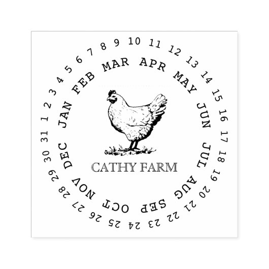 Custom Branded Chicken Boerderij | Ei Kartonnen St Rubberstempel (Afrduk)