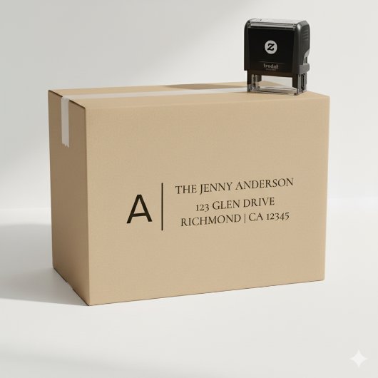 Custom Branded Classic Monogram Eenvoudige terugke Zelfinktende Stempel