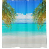 Custom Branded Coconut Tree Elegant Beach Douchegordijn (Voorkant)
